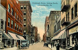 PA Connellsville Pittsburgh Street Town View T29853