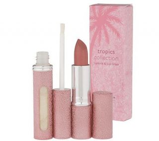 Laura Geller The Tropics Lipstick & Lip Gloss2 piece Set —