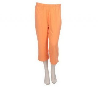 Quacker Factory Sparkle and Shine Knit Crop Pants —