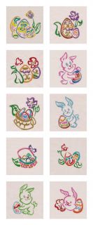 Easter Colors Machine Embroidery Designs