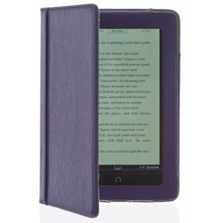  Jacket Folio Case Cover for Nook Tablet / Nook Color   Purple Leather