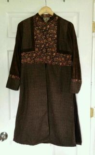 April Cornell Sherwani Style Indian Long Coat Jacket Dress Beautiful