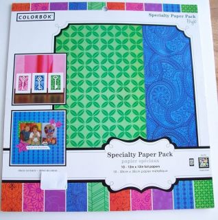 Colorbok Specialty Paper Pack Scrapbook Paper  Bright  4