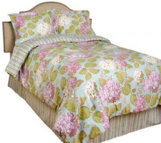 PC Queen Size Reversible Hydrangea Comforter Set By Valerie — 