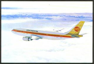 airline issue continental size postcard about 4x6 unused unwritten