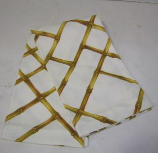  Sonoma Golden Yellow Bamboo Lattice Dinner Cotton Napkins Set of 4 New