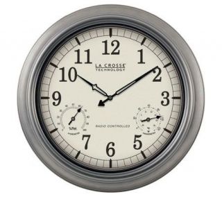 La Crosse WT 3181P 18 Metal Outdoor Atomic Clock —
