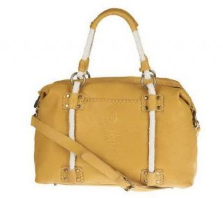 Muxo by Camila Alves Leather Satchel with Rope Detail —