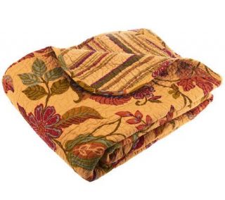 Harvest Home Quilted Cotton Throw by Valerie —