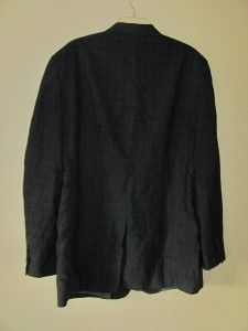 Alexander Julian Colours Grey Checkered Blazer Sport Coat Size 42 Long