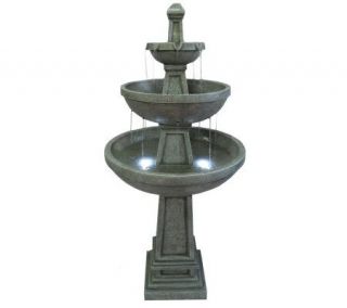 Rhodes 3 Tier Electric Fountain with LEDs by Smart Garden —