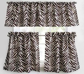 Watershed Zebra Zebra 60x45 Cafe Curtains —