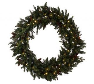 Bethlehem Lights Solutions 48 Wreath with Pinecones&Timer —