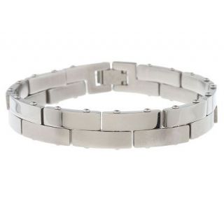 Forza Mens Stainless Steel Double Row Bracelet —