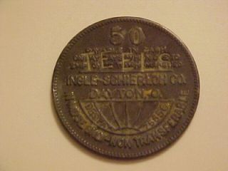 CONWAY FIRE CREEK COAL CO. TEELS TRADE TOKEN. TEELS COUNTERSTAMPED ON