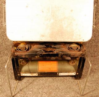 WWII 1943 Portable Gas Cook Stove Complete