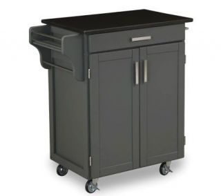 Home Styles Small Create a Cart Gray Base w/ Black Granite Top
