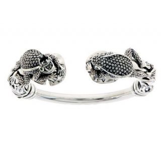Barry Cord Sterling Large Toad Hinged Cuff —