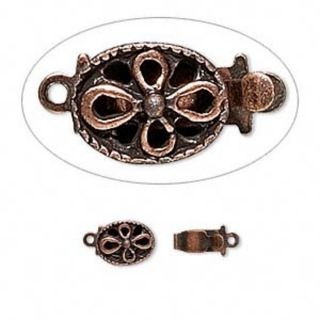 Steampunk Antiqued Copper Box Clasp Necklace Finding