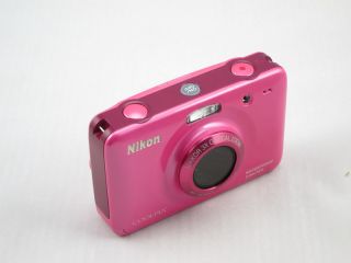 Nikon Coolpix S30 Underwater Camera Pink 3X Optical Zoom Waterproof HD