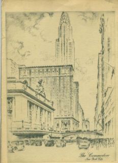 the commodore hotel menu new york city 1940 a single page 2 sided