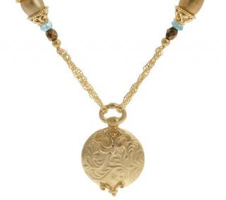Avindy Sterling Cultured Pearl Medallion 16 Necklace —