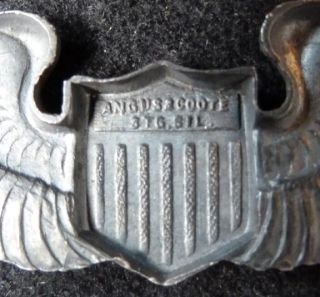 Original WW2 Angus Coote Sterling Pilot Wings Guaranteed for Life