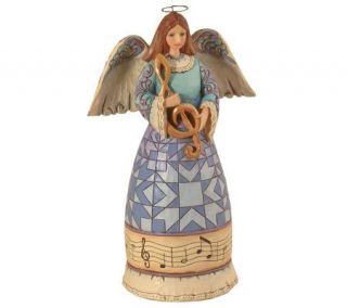 Jim Shore Heartwood Creek Music Angel Treble Clef Figurine —