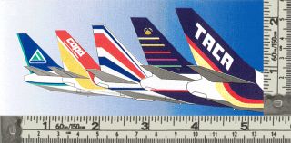  Group South America Five Tails Airline Sticker Extremely RARE