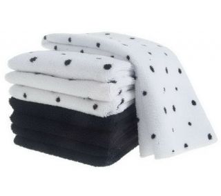 Temp tations Polka Dot Set of 8 Microfiber Kitchen Towels —