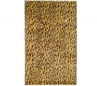 Soho 36 x 56 Leopard Pattern Handtufted 100Wool Rug —