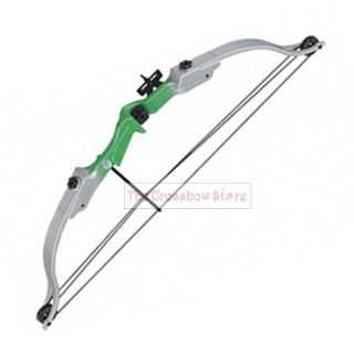 20 lbs 22 youth compound bow green riser 2 arrows