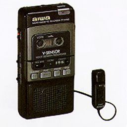 Aiwa Microcassette Recorder w/Feather TouchControls —
