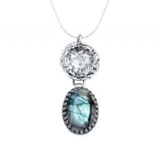 Or Paz Sterling Oval Labradorite Pendant with Chain —