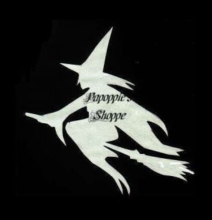 Halloween Flying Witch Stencil for Crafts Signs