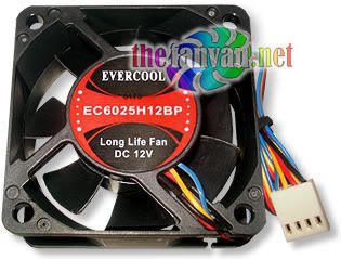 New EverCool EC6025H12BP 60mm x 25mm 4 Wire PWM CPU Fan