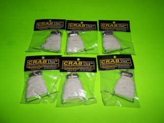 25 Crab Throw Lines Fishing Lures Cotton Weighted 6