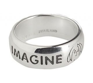 John Lennon Sterling Signature Imagine Ring —