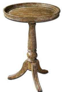  Rylance 18 Wood Accent Table Antique Toffee Crackle Finish