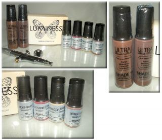 Luminess Air 6 PC Makeup Starter Kit Dark Shade w Big Bottles Brand