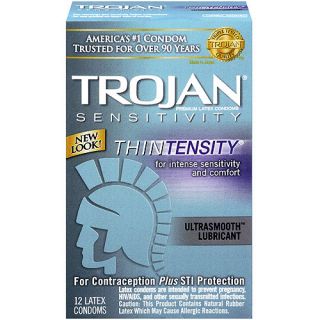  Sensitivity Thintensity Ultra Smooth Lubricated Latex Condoms 12 Pack
