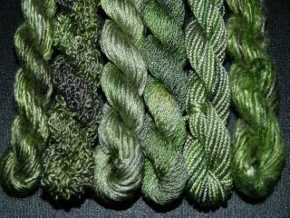 Luxury Hand Dyed Pure Silk Threads Selection Conifer