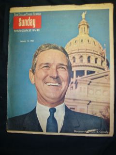 Dallas Times 1/13/1962, Governor John B Connally