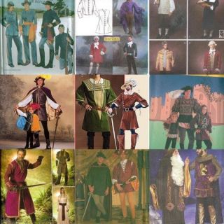 Mens Historical Costume Sewing Pattern LARP SCA