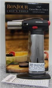 Bonjour 53386 Chefs Brulee Torch with Fuel Level Indicator NEW