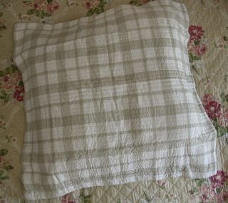  Pillow Sham Twin Full Queen Linen Beige Country Cottage Bedding