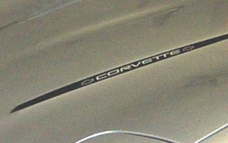 Silver Corvette Hood Decal C4