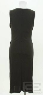 Jasper Conran Black Knit Sleeveless V Neck Dress Size 10