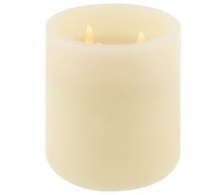 Round 7.5 Ivory 3 Wick Flameless Candle —