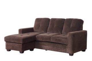  Sofa Reversible Chaise Coffee Dark Brown Couch Couches